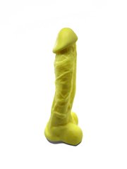 Крафтовое мыло-член с присоской Чистый Кайф Yellow size XL натуральное SO2770 фото